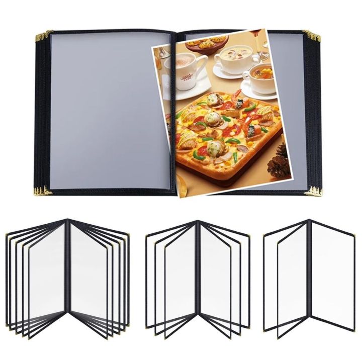 Menu Corners Widely Use Foldable PVC Transparent Menu Cover Metal Corners Reusable ...