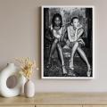 Top Model Naomi Campbell Kate Moss Smoking Poster Prints Wall Art Fashion Girls Iconic Celebrity Canvas Painting for Home Decor. 