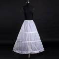 【WEJA】Fashion 3 Hoops Long Dress Gown Crinoline Petticoat Underskirt Slip for-Bride. 