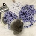 Winter Dog Fashion Cozy Leopard Print Winter Cat Clothes Warm Easy to Wear Outfits for Pet Boys Girls. 