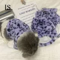Winter Dog Fashion Cozy Leopard Print Winter Cat Clothes Warm Easy to Wear Outfits for Pet Boys Girls. 