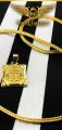 Gold Plated Chain with Box Ancor Pendant. 