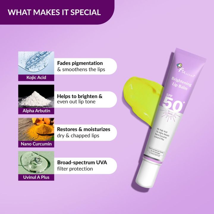 Fixderma%20Brightening%20Lip%20Balm%20With%20SPF%2050%20PA+++%20for%20Pigmented%20&%20Dry%20Lips%20%7C%204%25%20Kojic%20Acid,%202%25%20Alpha%20Arbutin%20%7C%20Moisturizes,%20Hydrates%20&%20Brightens%20Pigmented%20Lips%20%7C%20For%20Men%20&%20Women%20-%2015ml(FROM%20INDIA)%20-%20Image%203