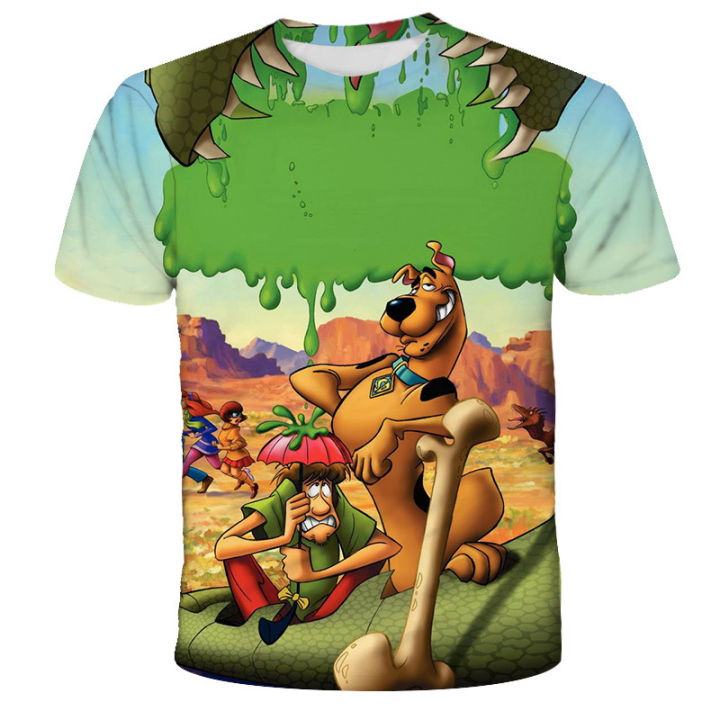 Scooby%20doo%20Cartoon%20Anime%20figures%20Harajuku%20T-shirt%203D%20Printing%20Boy%20Girl%20Children%20With%20Round%20Neck%20Short%20Sleeves%20Baby%20Clothes%20-%20Image%202