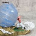 Sutuiying 21cm Dragon Ball Goku Vs Majin Buu Spirit Anime Figure Model Statue Luxury Collection Desktop Decoration Ornament Light Toys Gifts. 