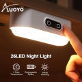 Auoyo 26LED Night Light Motion Sensor Lamp Home Lighting USB Rechargeable Magnetic LED Light Touch Dimming Study Table Lamp Eye Protection Light for Room Bedside Cabinet Wardrobe. 