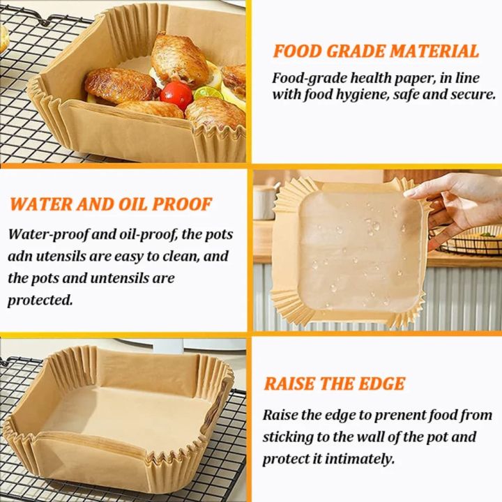 20/50/100Pcs%20Air%20fryer%20Baking%20Paper%20for%20Barbecue%20Plate%20Round%20Oven%20Pan%20Pad%2016/20cm%20AirFryer%20Oil-Proof%20Disposable%20Paper%20LinerHats%20&%20Caps%20-%20Image%204