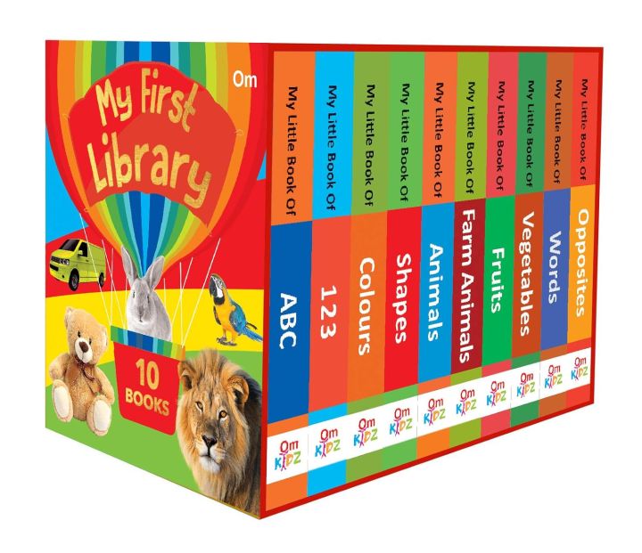 My First Library : Set of 10 Board Books for Kids - Boxset Board book ...