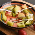 【WEJA】Mini Stainless Steel Fork Dessert Cake Fruit Salad Cutlery Flatware Love Heart Handle. 