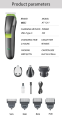 HTC AT-1211 Shaving Machine Luxury Design Lithium Battery 4 in 1 Men's Grooming KIT Hair Clipper Trimmer. 