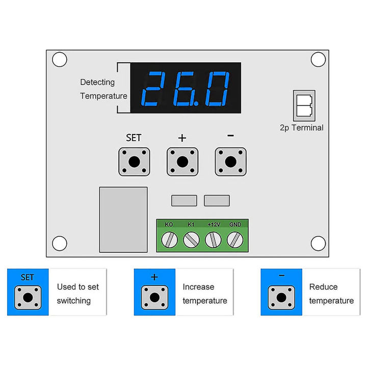 LKPCIGCXM%20W1209%20DC%2012V%20Digital%20Temperature%20Controller%20Board%20-50-110%C2%B0C%20Electronic%20Temperature%20Temp%20Control%20Module%20Switch%20(1-Pack)%20-%20Image%204