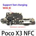 USB Board Charger Charging Dock Port Connector Flex Cable For Xiaomi POCO X3 NFC Global Version Mainboard Main Board Flex. 