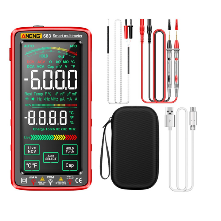 683%20Smart%20Multimeter%20High-End%20Touch%206000%20Counts%20Multimetro%20Test%20Rechargeable%20Multitester%20AC/%20Tester%20Tool%20Easy%20to%20Use%20Black%20-%20Image%202