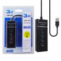 USB HUB 3.0 5Gbps High Speed 4 Ports Slim High Quality USB HUB for PC, Laptop, Projector, etc.... 