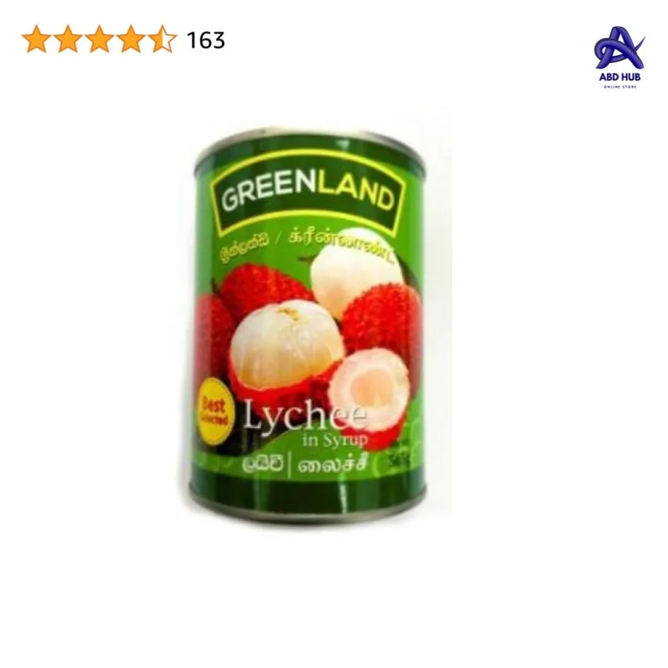 GreenLand Lychee in Syrup 567g – Sweet & Juicy Canned Lychee Fruit