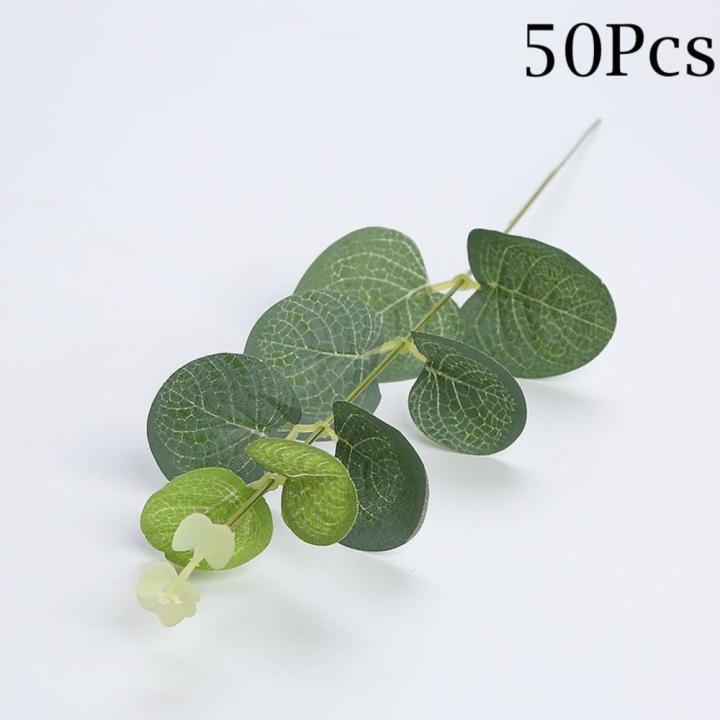 Home%20Leaf%20Garden%20Party%20Wedding%20Scrapbooking%20Vase%20Silk%20Artificial%20Flowers%20Eucalyptus%20-%20Image%209