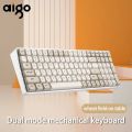 Aigo A100 Gaming Keyboard Wireless USB 2.4G Wired Blue Axis Switch 100 Keys Type-c Rechargeable Yellow Axis Gaming Mechanical Ke. 