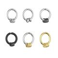 1 Pair hikaw for boys earrings for men korean style Hip Hop Women Simple Stainless Steel Geometric Silver Color Detachable Round Without Holes Non Piercing Clip Earrings Painless Clip Fake Hoop Earrings Men Hoop Earrings. 