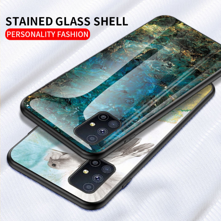 Marble%20Tempered%20Glass%20Phone%20Case%20For%20Samsung%20Galaxy%20M51%20M31S%20M31%20M21%20M11%20Hard%20Back%20Cover%20For%20Samsung%20M30S%20Anti-fall%20Case%20Coques%20-%20Image%204