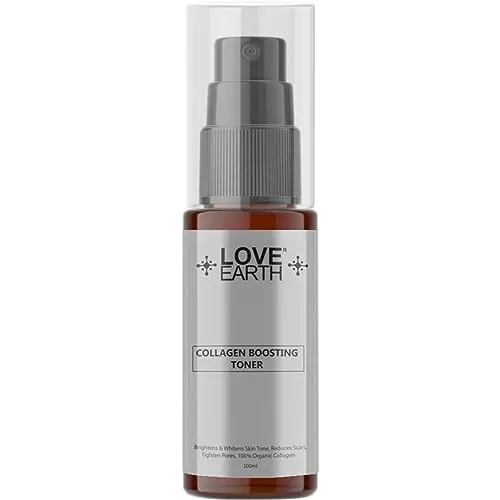 Love Earth Collagen Boosting Toner With Aloe Vera Extracts And Glycerin For Scar Reduction,Fine Lines & Ageing Aerosol 100Ml(FROM INDIA)JEZ