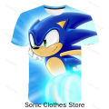 Sonic tshirt kids 3-14 years baby clothes Girls cosplay costume women men fairstars T-shirts tees 3D boys basketball jersey. 