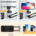 Flexible Arm Overhead Tripod for Phone Desktop Cellphone Bracket for Video Table Mobile Mount for Filming Recording. 