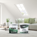 WHITE by JAT Interior Emulsion Brilliant White premium emulsion for interior walls and ceilings low sheen formulation offers outstanding opacity and whiteness. 