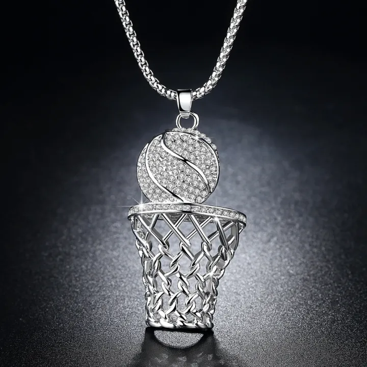 Hop%20Style%20Basketball%20Pendant%20Necklace%20Trendy%20Sterling%20Pendant%20Size%20Men'S%20Jewelry%20Rope%20Chain%20Design%20-Plated%20Rope%20Chain%20-%20Image%204