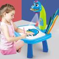 Children Led Projector Art Drawing Table Toys Kids Painting Board Desk Arts and Crafts Projection Educational Learning. 