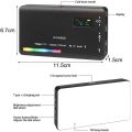 W140 LED RGB Video Light 0-360° Full Color 2500 to 9000K 8W 3100mAh Photography Camera Light. 