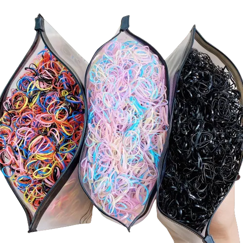500/1000Pcs Elastic Hair Rubber Head Bands For Party Wedding Braids Ladies Girls Boys Baby Kids Men