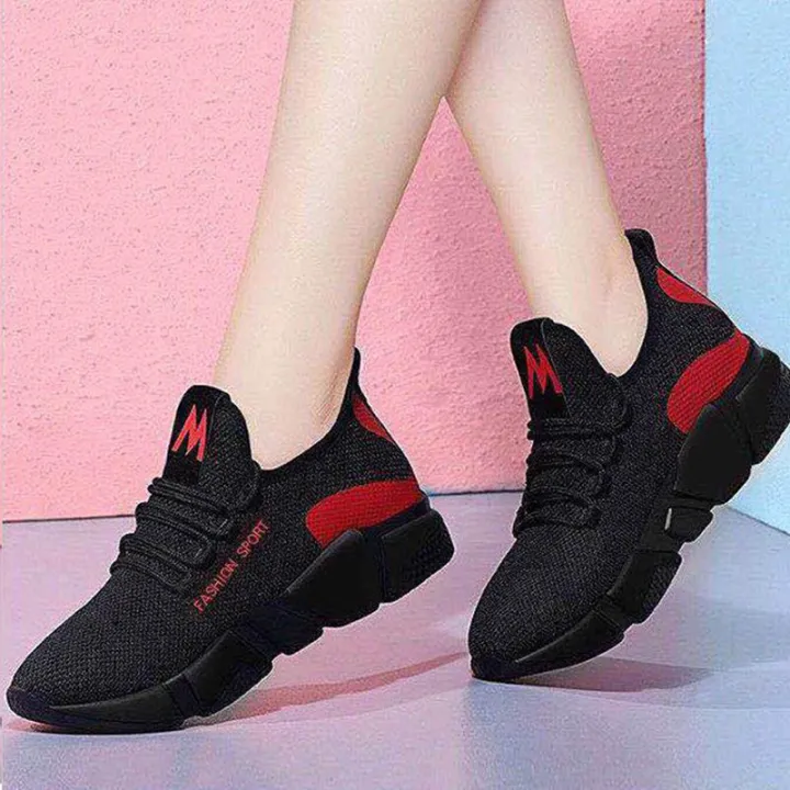 Korean%20rubber%20shoes%20cloth%20shoes%20thickened%20soles%20ladies%20laces%20comfortable%20lightweight%20sneakers%20-%20Image%202