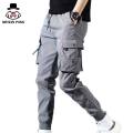 MSP Summer Cargo Pants Men Tie Feet Overalls Thin Ankle-Length Cargo Trousers Sportswear Boys Joggers Pants Male Clothes. 