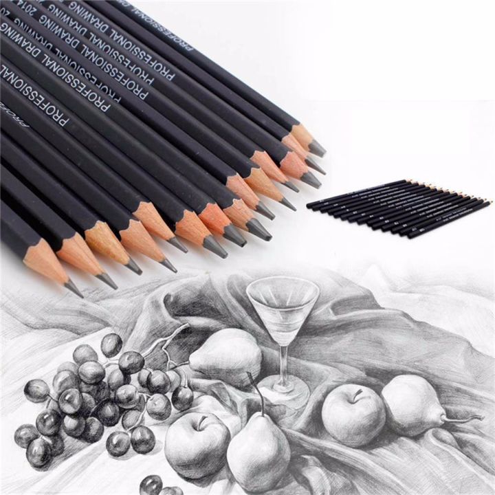 Supplies Black For Exam Students 4B 5B 6B 10B 12B 1B HB 2B 6H 4H 2H 3B Drawing Pencil Set Painting Pencils Professional Sketch