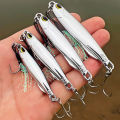 bellylady Fishing Lure 15g/20g/30g/40g High Reflective 3d Eyes Artificial Bait With Feathers Reusable Metal Lure With Hooks. 