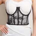 Underbust Corset Belt, Waist Corset, Lace Open Cup Corset, Short Torso Underwire Boned Corset, Underboob Waist. 