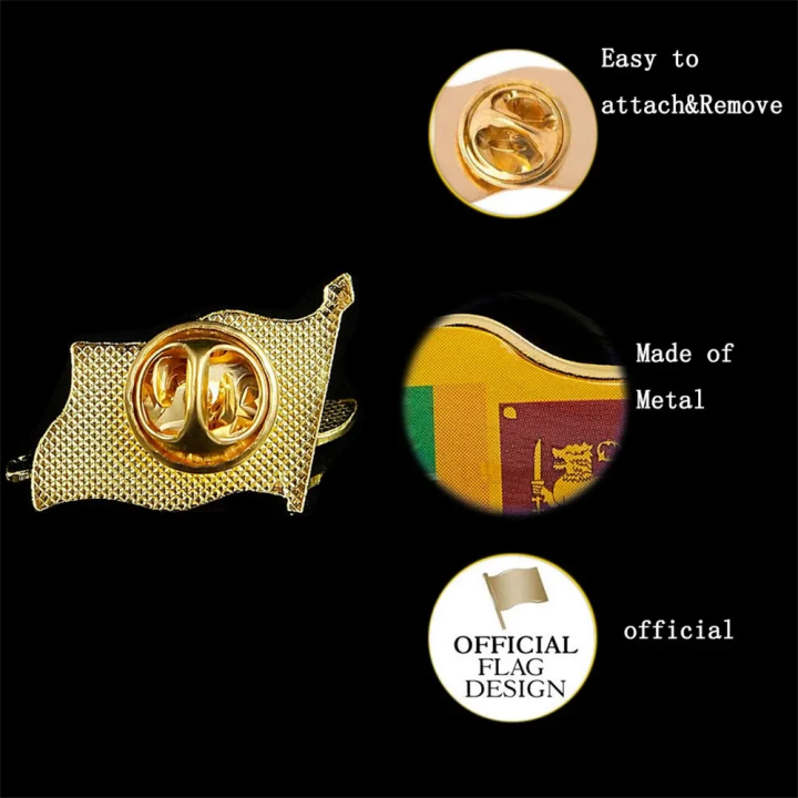 Sri%20Lanka%20Flag%20Blazer%20Pin%20-%20Gold%20Plated%20Enamel%20Lapel%20Pin%20Badge%20-%20Image%203