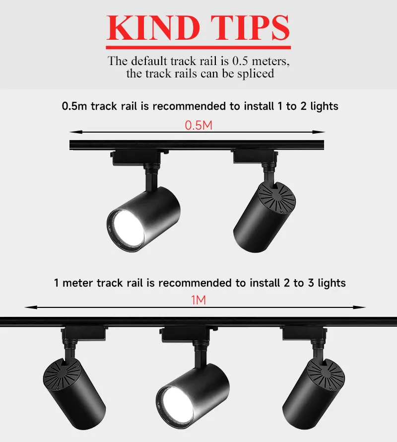 4pcs/lots 0.5M LED track rail,Track light rail con... - Grandado