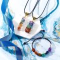 7 Chakra Jewelry Set Crystal Pendant Necklace Chakra Lava Rock Stone Bead Bracelets for Women Men Reiki Healing Meditation Yoga. 