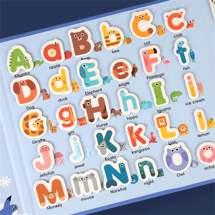 Kidlove Magnetic Letters Books, Alphabet Magnets Uppercase Puzzle Spell Games Educational Toys Educational Preschool Learning Set Spelling Games For Toddlers Kids