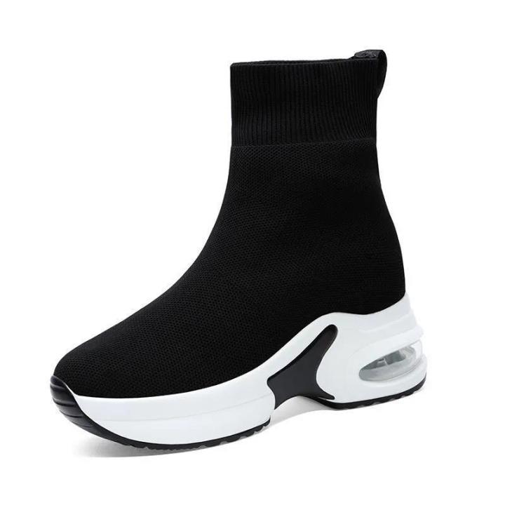 Height%20Increasing%20Insole%20Women's%20Shoes%20Boots%20Spring%20and%20Autumn2023New%20Women's%20Boots%20Stretch%20Knitted%20Sports%20Casual%20Socks%20Short%20Boots%20Mid-Calf%20-%20Image%204