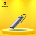 Baseus Metal Gleam Series 7-in-1 Multifunctional Type-C HUB Docking Station（Type-C to HDMI*1+USB3.0*2+USB-C*1+PD*1+SD/TF*1). 