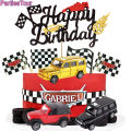 Racing Motorcycle Birthday Cake Per Checkered Flag Racing Theme Cake Decoration Boy Racing Birthday Party Supplies Cake Decor. 
