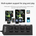 4 USB Ports Socket Multi HUB Power Charger Splitter Adapter For PC Laptop. 