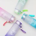 Hello Master Frosted Glass Water Bottle - 450ml (Blue, Green, Pink, White). 