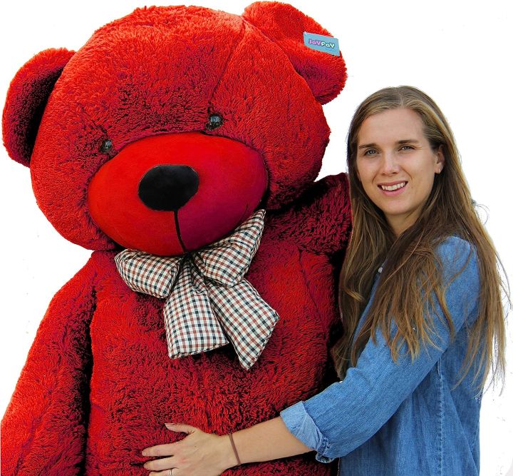 Giant Teddy Brand 6 Feet Life Size Ruby Red Big Plush Teddy Bear Bitsy Cuddles main image 1