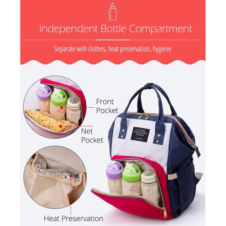 Stylish%20Waterproof%20Multifunctional%20Baby%E2%80%99s%20Diaper%20Bag%20for%20Mothers%20for%20Travel%20Nappy%20Tote%20Backpack%20Large%20Size%20LSW%20-%20Image%203