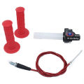 Motorcycle Grips With 14 Quick Turn Throttle Settle 1200MM Throttle Cable For PRO TAPER Handlebar Dirt Pit Bike Motocross Parts. 