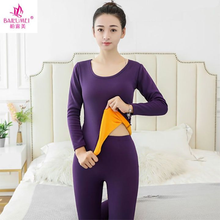 Women's%20Thermal%20Underwear%20Fleece-Lined%20Suit%20Autumn%20Winter%20Clothing%20Long%20Johns%20for%20Female%20Students%20Korean%20Style%20Slim%20Fit%20Skinny%20Basic%20Set%20-%20Image%206