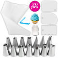 Silicone Pastry Bag Tips Icing Piping   Reusable Pastry Bags Nozzle Set Cake Decorating Tools. 